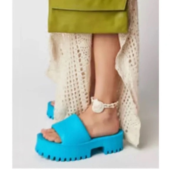 Jeffrey Campbell Shoes - Jeffrey Campbell aqua bae blue platform sandals 8